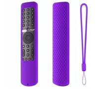 Funda protectora para Xiaomi Mi TV P1 50 43 P1E Q1 75 Q1E 55 XMRM-19 Mando a distancia por voz Funda de silicona suave a prueba de polvo anticaídas Funda protectora (morado)
