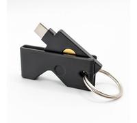 Funda protectora para Yubikey 5C NFC USB-C Negro Case Security | Funda para llave de seguridad, protección contra arañazos, autenticación 2FA, plástico