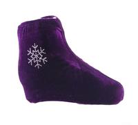 Funda protectora para zapatos de patinaje artístico hecha de forro polar grueso, absorbe la humedad y evita el óxido, la banda elástica garantiza un ajuste seguro durante el viaje o almacenamiento (M