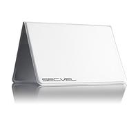 Funda protectora patentada para 4 tarjetas | RFID NFC y bloqueador de campo magnético | Organizador para tarjeta de crédito, tarjeta de identificación | Protección de datos al 100 % comprobada por CTC/advanced (miembro de RW TÜV Group) | Blanco