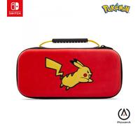 Funda protectora PowerA para Nintendo Switch, Switch Lite y modelo OLED, funda protectora rígida con asa de transporte y almacenamiento para 9 tarjetas de juego, oficial: Pokemon; Pikachu Jump
