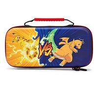 Funda protectora PowerA para Nintendo Switch, Switch Lite y modelo OLED, funda protectora rígida con asa de transporte y almacenamiento para 9 tarjetas de juego, oficial: Pikachu vs. Dragonite