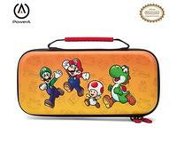 Funda protectora PowerA para Nintendo Switch, Switch Lite y modelo OLED, funda protectora rígida con asa de transporte y almacenamiento para 9 tarjetas de juego, oficial: Mario and Friends
