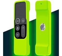 Funda Protectora Que Brilla en la Oscuridad Compatible con Apple TV Siri Remote 4K (5ª) / 4ª generación, Funda de Silicona para Control Remoto, Color Verde
