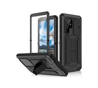 Funda Protectora R-Just Lens Window Compatible Con Samsung Galaxy S22 Ultra 5G, De Metal Y Silicona De Segunda Generación, Resistente Al Agua Y Robus