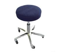 Funda protectora redonda elástica para sillas giratorias y elevadoras, tela de franela, resistente a las arrugas y a las bolitas, protege la silla de la suciedad y los derrames (azul gema)