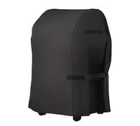 Funda protectora resistente para barbacoa de tela Oxford 210D con revestimiento de poliuretano impermeable y cordón ajustable a prueba de viento y cierres laterales (con asa)