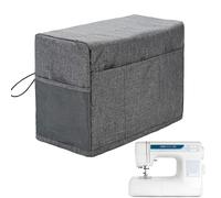Funda protectora resistente para máquina de coser con bolsillos grandes de almacenamiento para coser compatible con máquinas de coser estándar, hermano y janome, Gris, Se référer au descriptif,