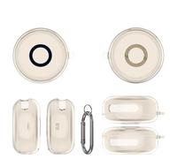 Funda Protectora rígida de TPU para Anker Soundcore Sleep A30 Accesorios Funda Protectora a Prueba de Polvo, arañazos, Golpes y caídas con Gancho (Gris Transparente)