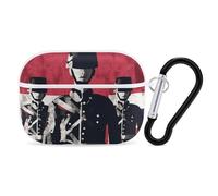 Funda protectora rígida para AirPods Pro 2 con diseño de soldado delante de la bandera estadounidense, a prueba de golpes, para mujeres y hombres, compatible con Airpod Pro de 2ª y 1ª generación con
