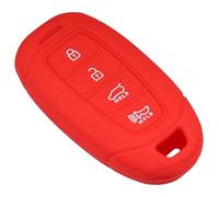 Funda Protectora Silicona For Llavero para Hyundai para Venue para Kona para Santa Fe para Veloster para Palisade para Elantra GT 2018-2021 Funda Llave(Red 1 Piece)