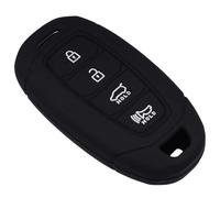 Funda Protectora Silicona For Llavero para Hyundai para Venue para Kona para Santa Fe para Veloster para Palisade para Elantra GT 2018-2021 Funda Llave(Black 1 Piece)