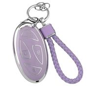 Funda Protectora Sin Llave para Llave Coche Carcasa TPU 5 Y 7 Botones para Hyundai para Kona Ev para Grandeur GN7 2023 Funda Llave(5 BTN Purple Set)