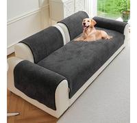Funda Protectora Sofa, Fundas de Sofá Súper Suave Jacquard Espesado, Fundas Sofá Antideslizante Universal, para 2 3 4 Plazas Gatos Perros y Mascotas(Dark Grey,90x180cm)