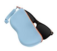 Funda Protectora Suave de Silicona para Gafas, a Prueba de Polvo, con Cremallera y cordón para equitación, Deportes, Playa, Vacaciones, Viajes, Uso Diario, esquí, Azul, Refer to Description