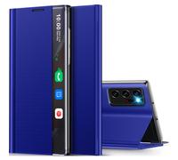 Funda protectora Sumao Ultra Smart Clear View con soporte, color azul, compatible con Samsung Galaxy Note20.