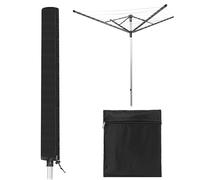 Funda Protectora Tendedero Rotary, Funda Tendedero Giratorio Exterior, Fundas Impermeable Rayos UV 420D Oxford para Brabantia Cubierta Rotativa de Líneas de Lavado(180 x 16 x 16 cm)