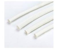 Funda protectora térmica de fibra de vidrio, Braided Fiberglass Sleeve High Temperature Insulation Tube 3m 7-50mm White/Black(40mm)