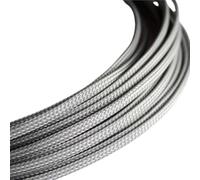 Funda protectora térmica de fibra de vidrio, PET Flat Expandable Braided Sleeving, Multicolor, Multiple Sizes(Silvery grey,10MMx10M)