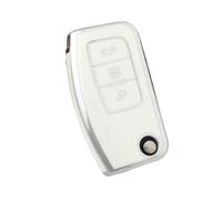Funda Protectora TPU para Llave Coche para Ford para Focus 2/3 MK3/Mk4 para Mondeo MK5/Mk4 para Fiesta MK8/Mk3/Mk7 para Explorer para Ecosport(White Sliver)