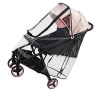 Funda protectora transparente para cochecitos de bebé, resistente a la intemperie y portátil, protección completa para carrito
