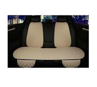 Funda protectora universal de lino para asientos coche, delantera, trasera y respaldo. Cojín verano para sedán, SUV camioneta Protector asiento coche(Beige Back row)