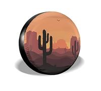 Funda Protectora Universal para Rueda de Repuesto Desert Sunset Cactus, Resistente a la Intemperie, para Accesorios de 14 Pulgadas.