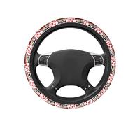 Funda Protectora Volante Funda para Volante de Coche 38 cm, diseño Mafalda, con Dibujos Animados Amor en Rojo, Suave y Trenzada, Accesorios para