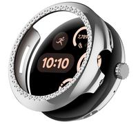 Funda protectora XiHAMA Glitter Bumper compatible con Google Pixel Watch4 (41 mm/45 mm) - Funda protectora con diamantes de imitación brillantes