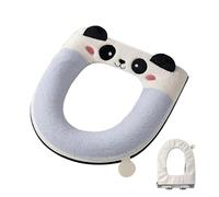 Funda protectora y cojines de inodoro - Cojín de inodoro Panda de dibujos animados de invierno - Asiento de aseo,Para Baño Hogar Enfermería Ducha Apartamento Habitación Infantil Habitación Estudiante