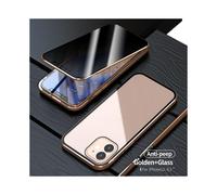 Funda protectora Zonghan de protección integral, con cristal templado transparente y parachoques metálico para mayor privacidad, compatible con