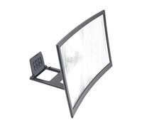 Funda Proyector Soporte de Video HD Pantalla Curvada Lupa Móvil Soporte de 14 Pulgadas Proyector de Amplificador de teléfono 3D Cable Audio Alargador Extensión (As Shown, One Size)