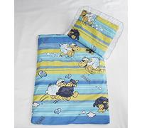 Funda rawstyle 4 piezas Set para carrito cama de techo + cojín + relleno azul Schafe Streifen Talla:1 x Kissen 25cm x 35cm und 1 x Decke 70cm x 50cm
