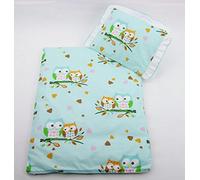 Funda rawstyle 4 piezas Set para carrito cama de techo + cojín + relleno blanco Große Punkte Gelb/Braun/Orange Talla:1 x Kissen 25cm x 35cm und 1 x Decke 70cm x 50cm