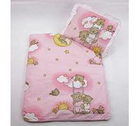 Funda rawstyle 4 piezas Set para carrito cama de techo + cojín + relleno (oso en escalera Color Rosa)
