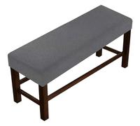 Funda Rectangular Elástica Jacquard para Banco, Protector De Asiento Extraíble Y Lavable, Antipolvo, para Comedor, Dormitorio, Cocina, Hotel, Banquete, Taburete De Piano(Gray b,M:130-150CM/52-59in)