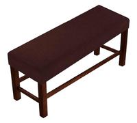Funda Rectangular Elástica Jacquard para Banco, Protector De Asiento Extraíble Y Lavable, Antipolvo, para Comedor, Dormitorio, Cocina, Hotel, Banquete, Taburete De Piano(Coffee,M:130-150CM/52-59in)