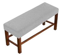Funda Rectangular Elástica Jacquard para Banco, Protector De Asiento Extraíble Y Lavable, Antipolvo, para Comedor, Dormitorio, Cocina, Hotel, Banquete, Taburete De Piano(Gray a,M:130-150CM/52-59in)