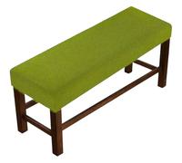 Funda Rectangular Elástica Jacquard para Banco, Protector De Asiento Extraíble Y Lavable, Antipolvo, para Comedor, Dormitorio, Cocina, Hotel, Banquete, Taburete De Piano(Green a,M:130-150CM/52-59in)