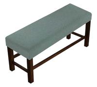Funda Rectangular Elástica Jacquard para Banco, Protector De Asiento Extraíble Y Lavable, Antipolvo, para Comedor, Dormitorio, Cocina, Hotel, Banquete, Taburete De Piano(Green b,M:130-150CM/52-59in)