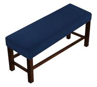 Funda Rectangular Elástica Jacquard para Banco, Protector De Asiento Extraíble Y Lavable, Antipolvo, para Comedor, Dormitorio, Cocina, Hotel, Banquete, Taburete De Piano(Blue b,S:90-120CM/36-47in)