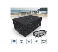 Funda rectangular impermeable para muebles de jardín, resistente a los rayos UV y al polvo, protectora para mesas y sofás de patio, 270 x 18