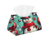 Funda rectangular para caja de pañuelos con estampado de Feliz Navidad, para el hogar, viajes, coche, decoración de almacenamiento