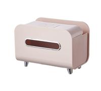 Funda Rectangular para Caja de pañuelos con Organizador de Almacenamiento, Organizador Rectangular de pañuelos y servilletas con Soporte para teléfono, Soporte para Control Remoto (Rosa)