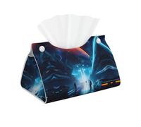Funda rectangular para caja de pañuelos de ciencia ficción futura, funda de piel para pañuelos, organizador de papel, para baño, decoración