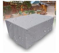 Funda rectangular para muebles de jardín, impermeable, a prueba de polvo, resistente a los rayos UV, transpirable, Oxford 210D, gris, 120 x