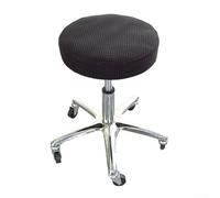 Funda redonda de franela suave para sillas giratorias y elevadoras, elástica y con características antiarrugas y antibolitas, protección de silla lavable a máquina (negro)