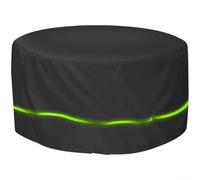 Funda redonda impermeable 210D para muebles de jardín, resistente a los rayos UV, diseño fluorescente de seguridad, resistente al viento (190 x 71 cm)