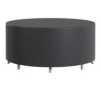 Funda redonda para muebles de jardín Outsunny, funda impermeable para mesa de jardín, tejido Oxford de alta resistencia 420D para mesas y sillas de jardín, Φ214 x 70 cm, negro