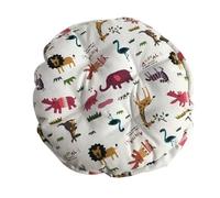 Funda Redondo para Taburete con Cojín de Asiento Suave, Decorar Muebles Funda Antideslizante para Puffe,Funda Protectora Otomana Elástica(30,30cm/12in)